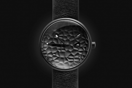 打破了单调极简主义设计的Alessio Romano黑色腕表设计