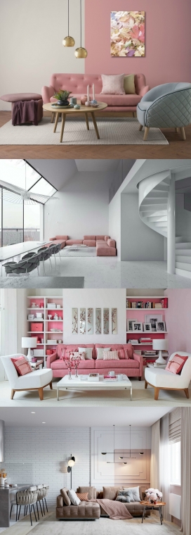 51个粉红色的客厅