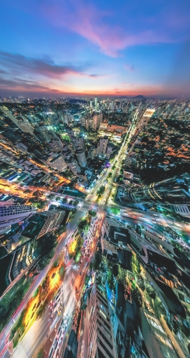 城市夜景渲染图