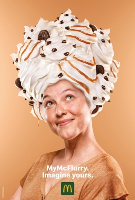 想象一下你的冰淇淋发型-麦当劳广告