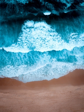 蓝色沙滩海水