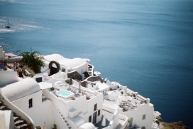 希腊爱情海白色小镇