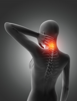 颈椎疼痛的女性结构图