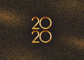 金箔质感2020字体