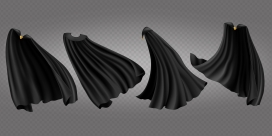 黑色蝙蝠侠披风素材