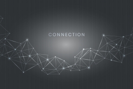 交叉菱形线网络科技图