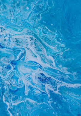 蓝色海潮液态图