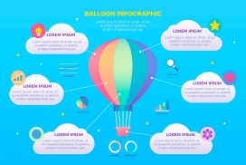 彩色热气球素材图表