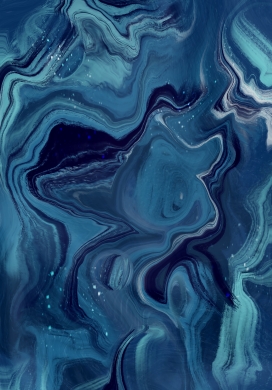 蓝色水波纹液态抽象图