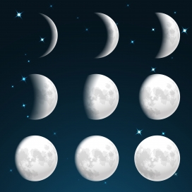 月球夜景图片素材