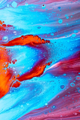 色彩斑斓的液体气泡花纹素材下载