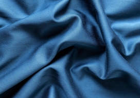 蓝色褶皱的布匹