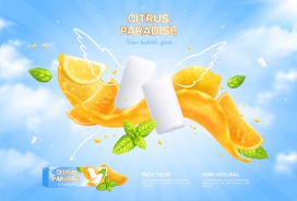 新鲜橙汁与牛奶素材下载
