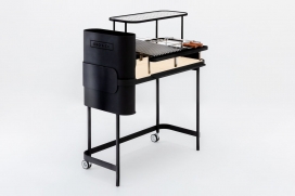 日式燃木烧烤架现代简约工具