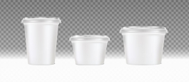 银白色圆形杯子方便面桶素材下载