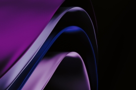 紫色质感3D抽象层叠背景图