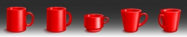 红色水杯茶杯素材下载