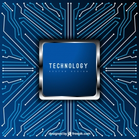 现代高科技CPU电子芯片器件素材下载