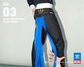 阿迪达斯（Adidas）＆Diesel 2008秋冬新款牛仔裤广告海报欣赏