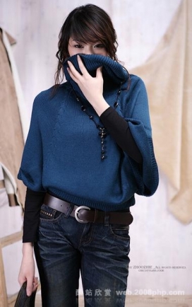 日韩杂志精品爆款好品质蝙蝠袖毛衣