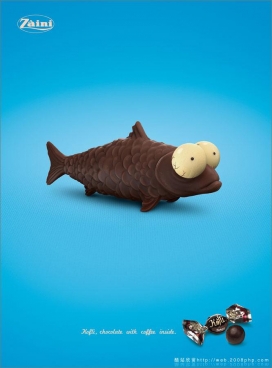 国外奇思妙想Zaini巧克力与动物结合的广告欣赏