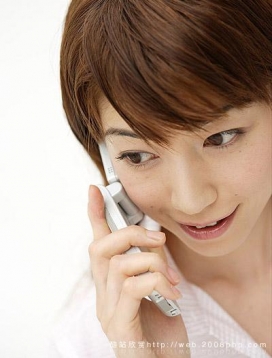 韩国商务白领打电话手机姿势图片素材