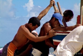 巴西东北部（塞阿拉州）渔民捕鱼工作场面摄影欣赏