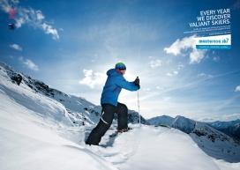 意大利Monterosa Ski户外滑雪平面广告