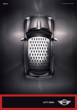 意大利MINI菲亚特汽车平面广告-模仿厨具用品