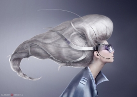 欧美Promo images for hair cosmetics头发化妆品插画
