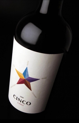 阿根廷Cinco葡萄酒包装设计