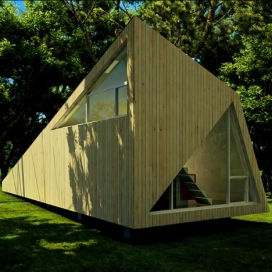 纽约建筑师设计园-斜角个性小屋设计