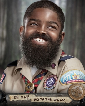 Boy Scouts童子军专业公共服务平面-长蛮胡子的儿童将军