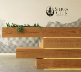 旧金山-充满植物的木梁堆前台