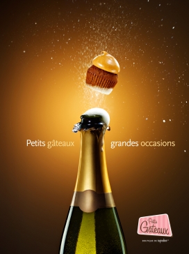 国外Petits Gâteaux精品蛋糕冰淇淋平面广告