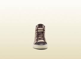 Gucci古奇高帮系带运动鞋素材图