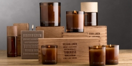 欧洲蜡气味集-复古风格牛皮纸盒包装的蜡烛