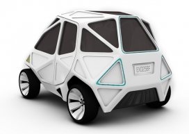 赤裸裸的未来立体几何图像汽车-英国Mark Beccaloni工业设计师作品