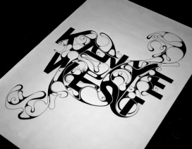 Kanye West罗马花纹字体设计-英国肯特Robert Missen设计师作品