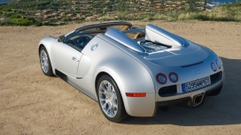 高清晰银灰色bugatti-veyron布加迪-威龙跑车壁纸