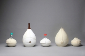 完整的手工石膏陶瓷容器瓶罐子-台湾Lee Angie设计师作品