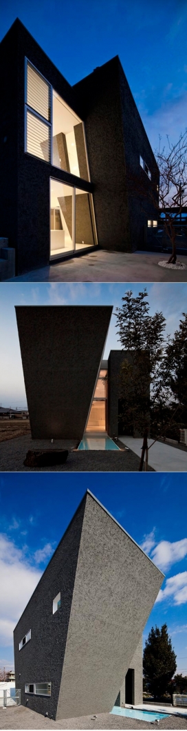 碎石外套向外倾斜的Ginan房屋-日本Keitaro Muto(由太郎武藤)建筑师作品