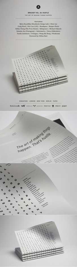 时尚大气的报刊物书籍设计-新加坡Anonymous品牌设计师作品-Bracket Vol. 05: Hustle