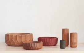 木质雕花碗和盘子-伦敦安第斯之家作品