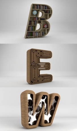 创意字母设计-土耳其伊斯坦布尔Mehmet Gür字体设计师作品