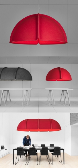 爱兜帽吊灯，围着一张桌子营造出舒适的环境-斯德哥尔摩Us工作室作品