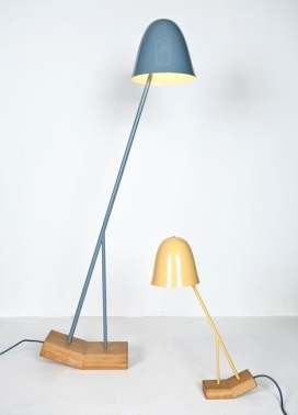 Pilu不倒翁长颈钟台灯,可以直立和倾斜摇摆不倒-德国Leoni Werle设计师作品