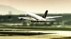 新加坡航空公司-起飞的飞机