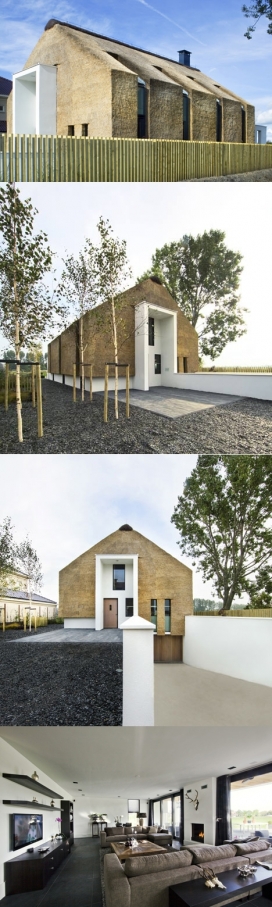 荷兰茅屋覆盖的墙壁房屋建筑