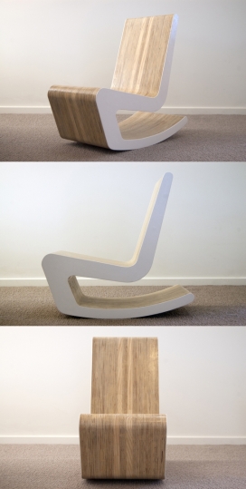 木质条纹摇椅